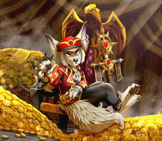 Commission - Atop a golden throne