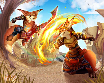 Commission - Bladed battle